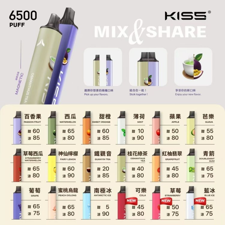 凱斯KISS6500口 正品現貨 拋棄式電子煙購買